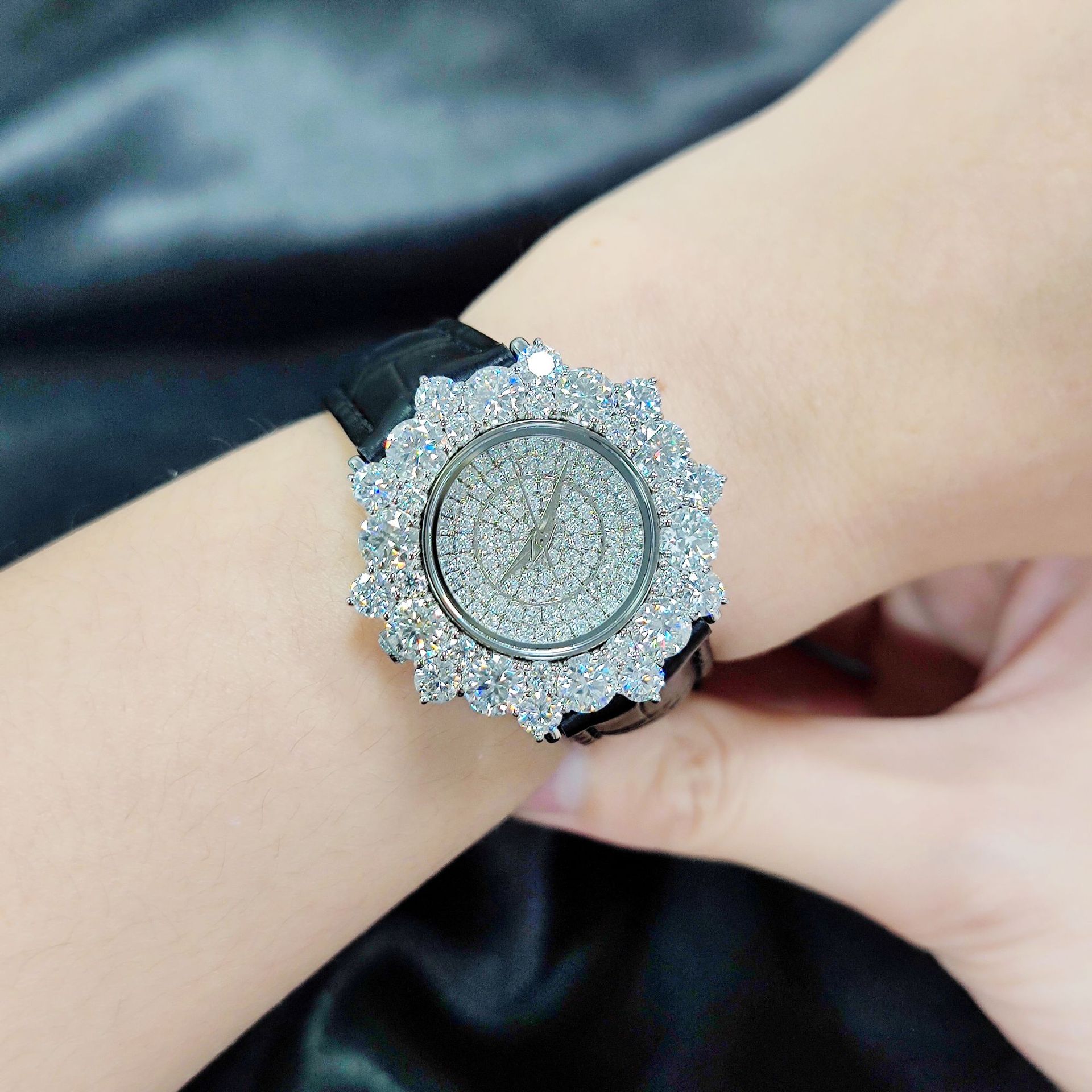 Aodhy 925 Sterling Silver Moissanite Quartz Watch — detail 8