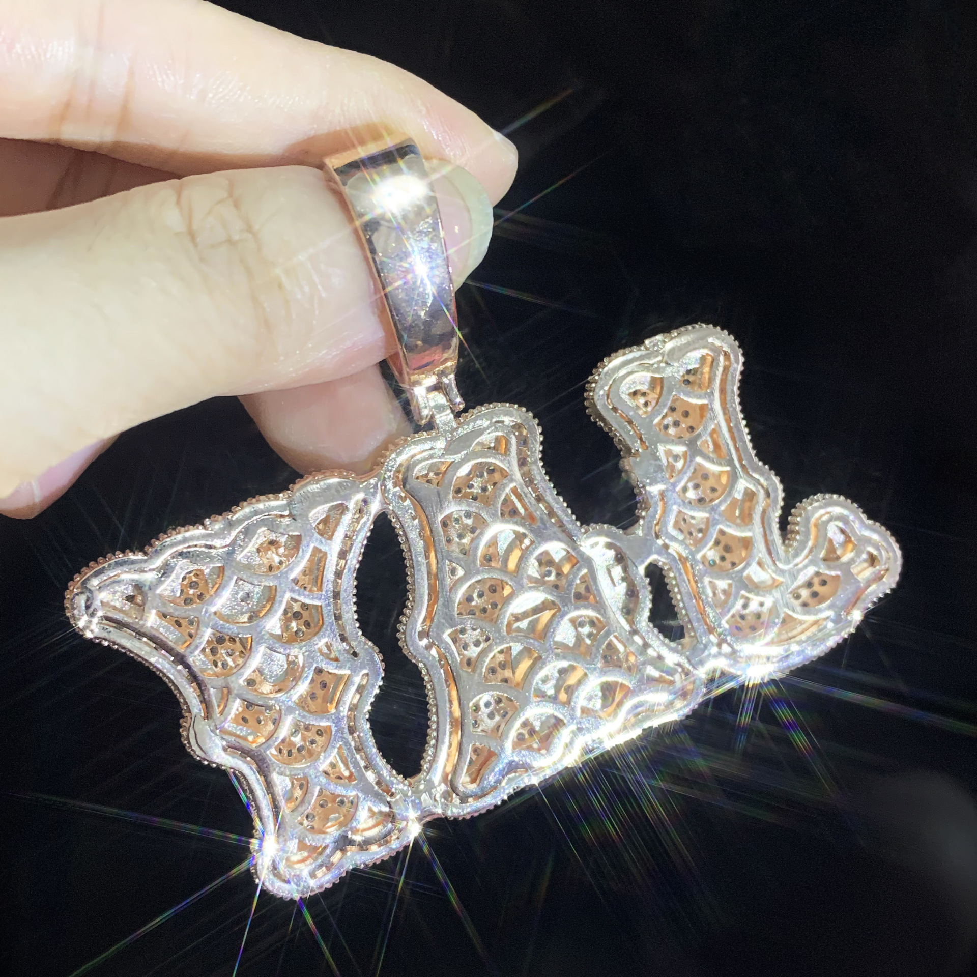 Aodhy Custom Bubble Letter CZ Name Pendant — detail 5