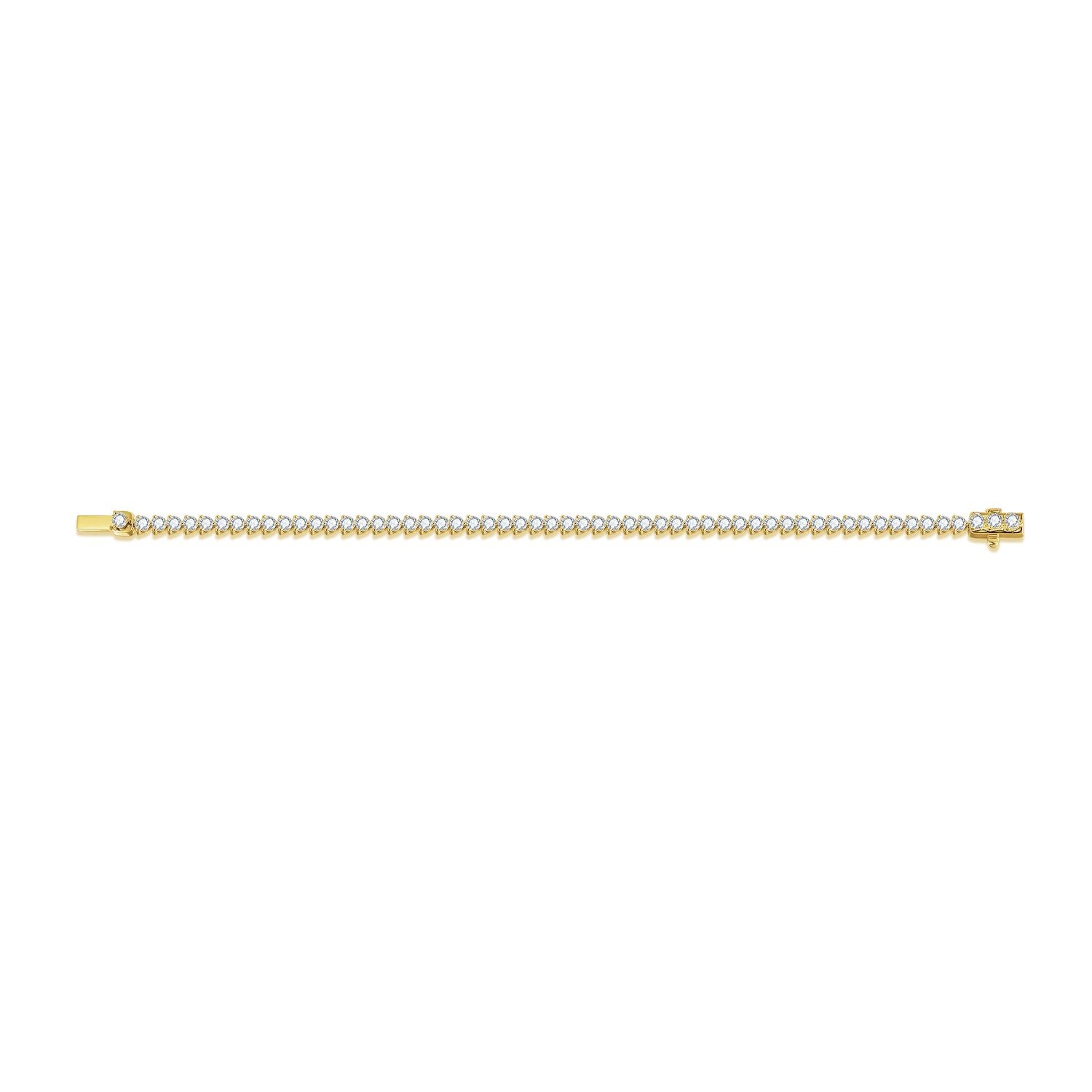 18K Gold Lab-Grown Diamond Tennis Bracelet – Approx. 2ct, 16cm — detail 8