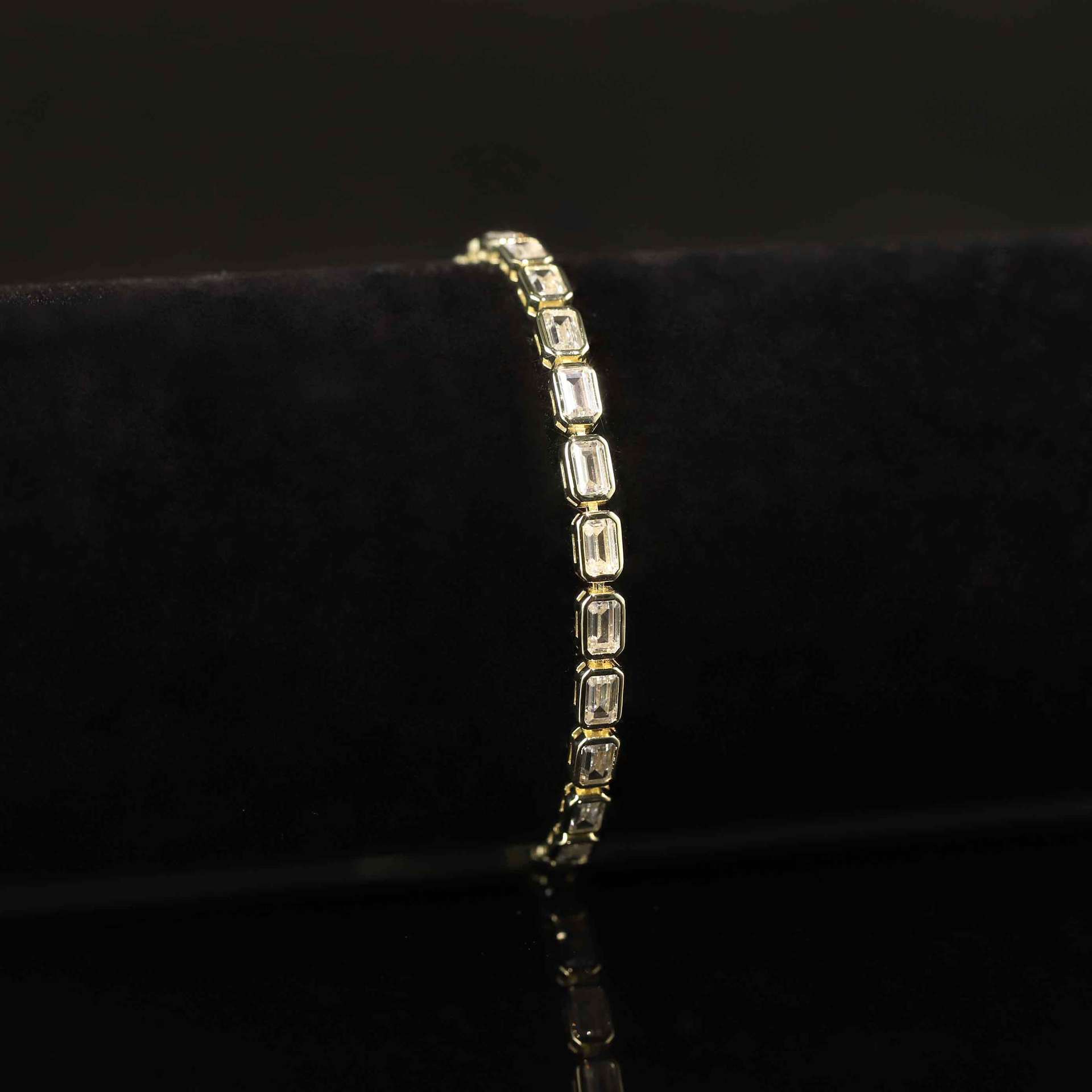 S925 Sterling Silver Moissanite Tennis Bracelet – 6 Stone Shapes, 7 Inches — detail 38