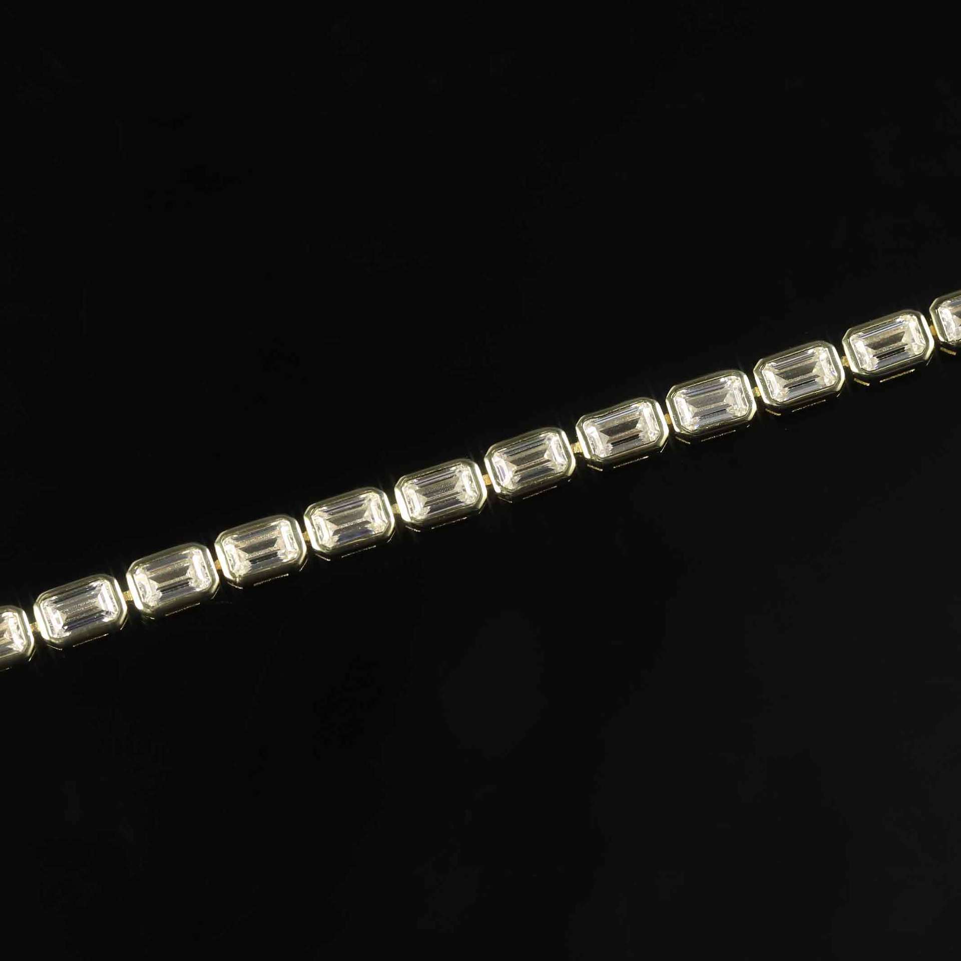 S925 Sterling Silver Moissanite Tennis Bracelet – 6 Stone Shapes, 7 Inches — detail 40