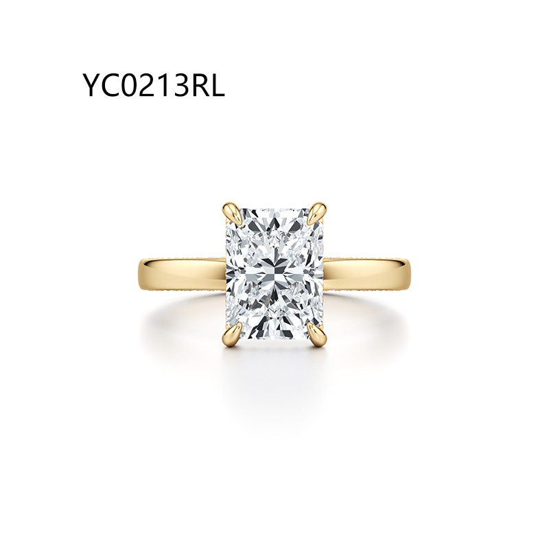 2CT Radiant Moissanite Ring