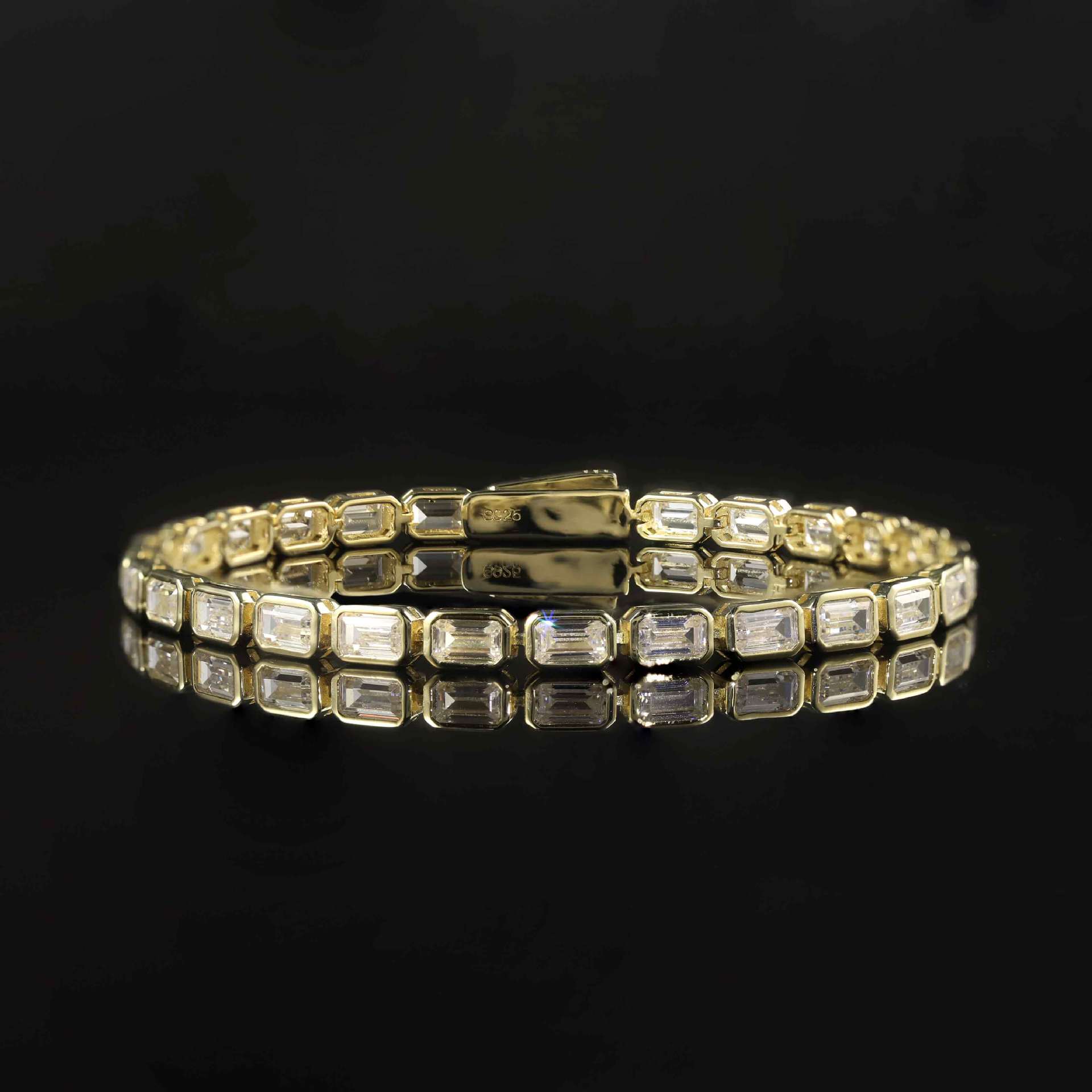 S925 Sterling Silver Moissanite Tennis Bracelet – 6 Stone Shapes, 7 Inches — detail 36