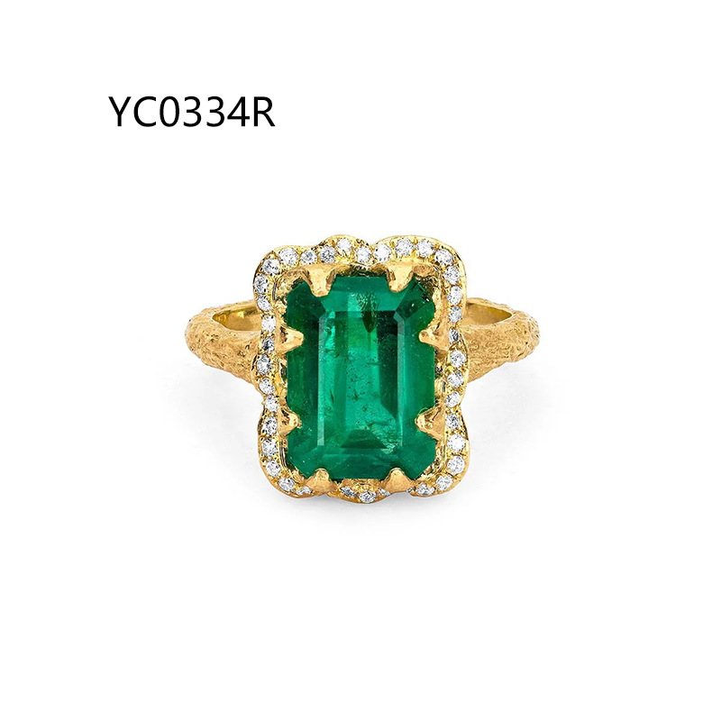 7x9mm cultured emerald (Zambia) · US 5