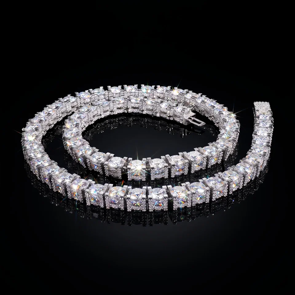 6.5mm Iced Out Sides Tennis Chain