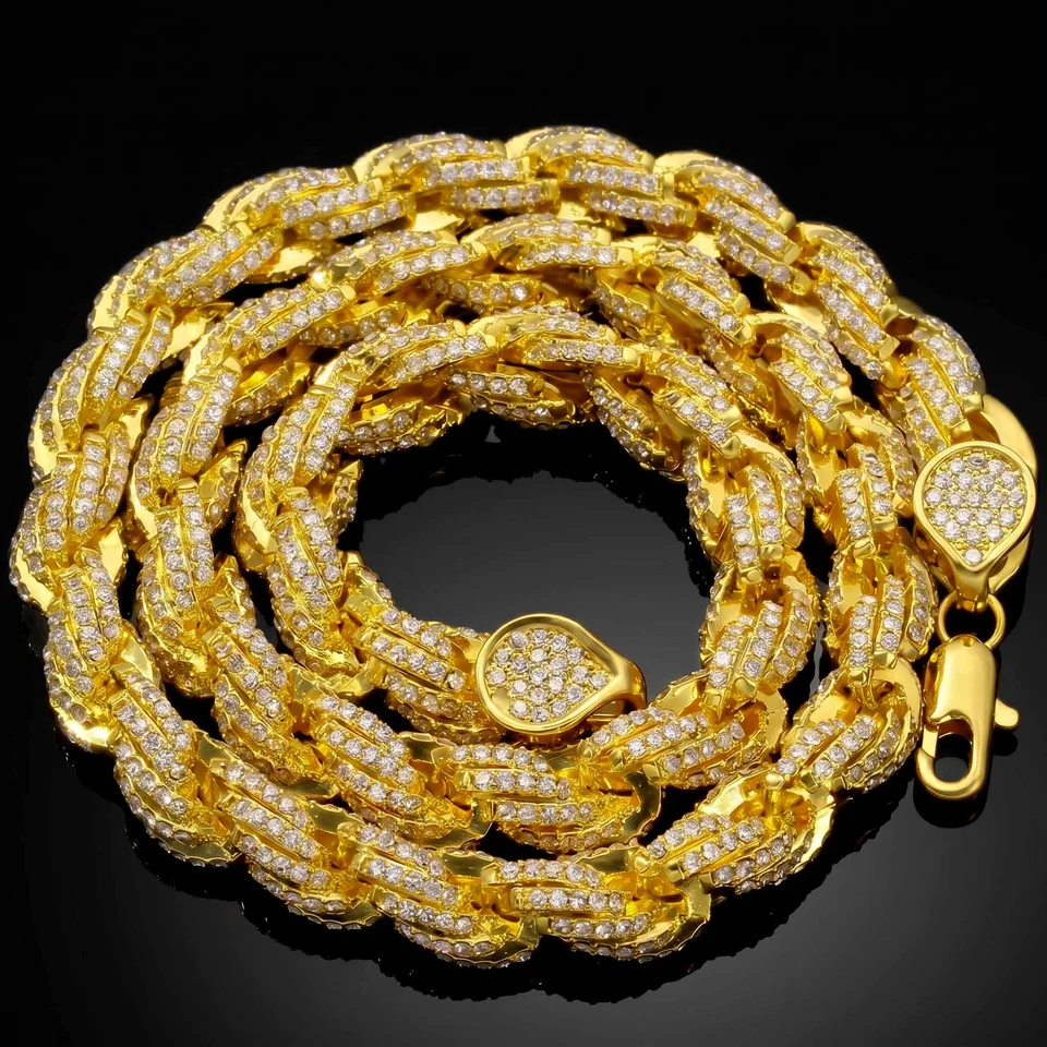 9mm Iced Out Rope Chain