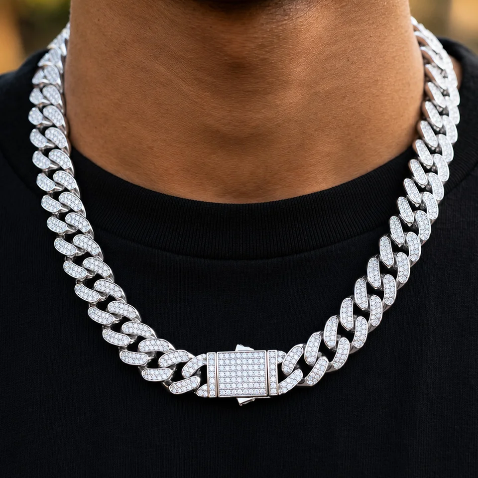 14mm Iced Out Classic Cuban Chain