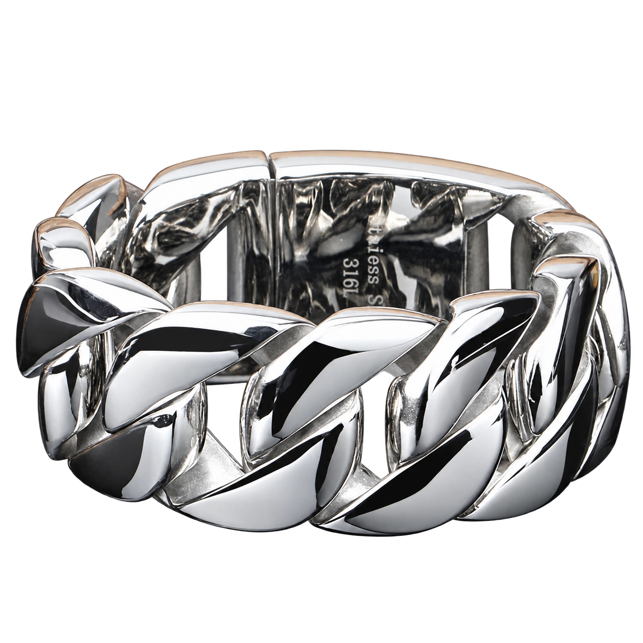 32mm 316L Stainless Steel Cuban Link Bracelet