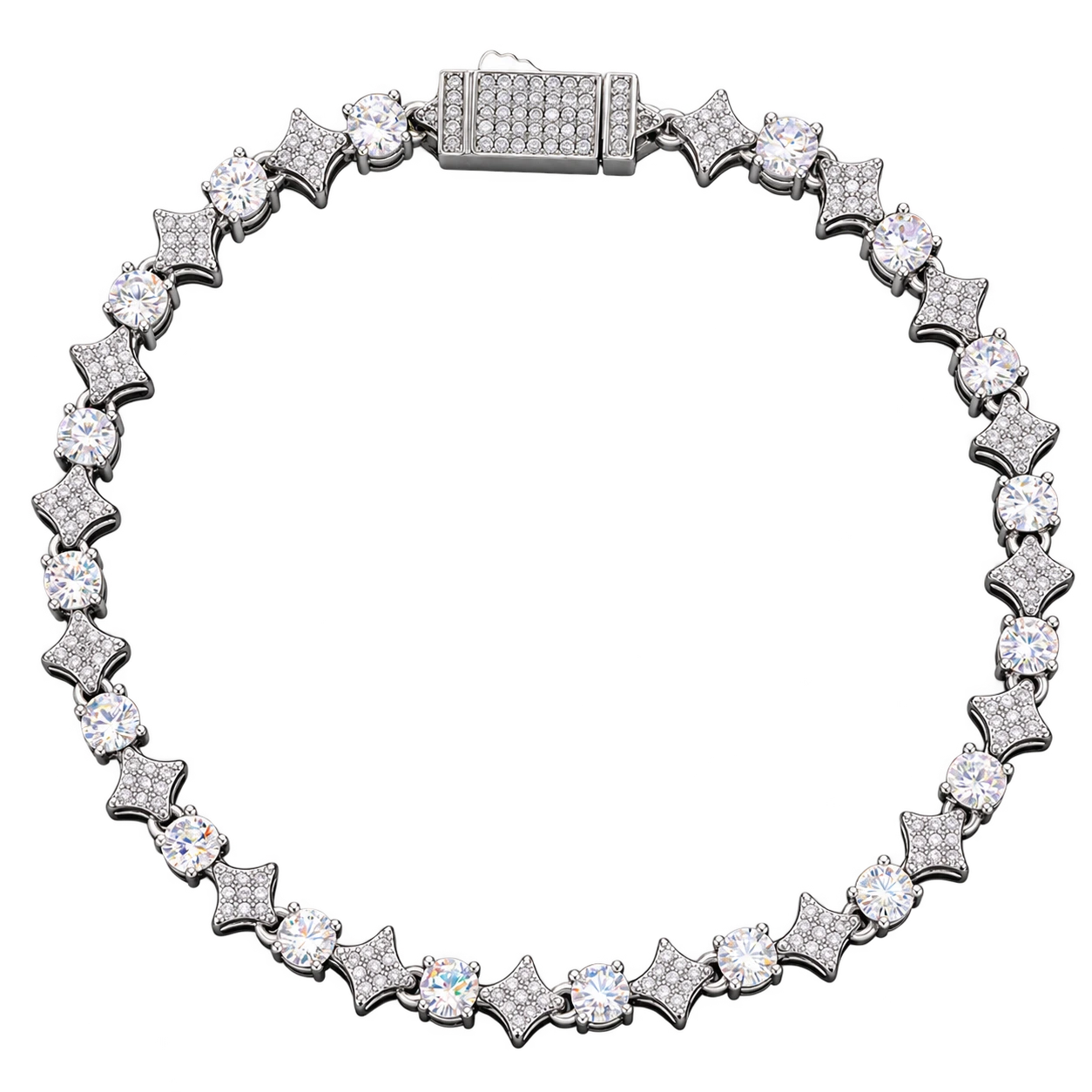 AODHY Iced Out Star Tennis Bracelet